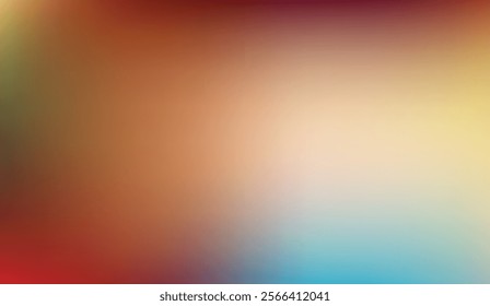 Warm and earthy gradient abstract background with soft red, orange, and yellow hues blending into blue. Ideal for creative design, art, and calming visuals