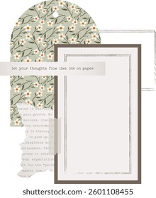 Warm and Earthy Notepad Graphics for Digital Journals