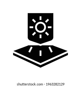 warm fabrics properties glyph icon vector. warm fabrics properties sign. isolated contour symbol black illustration