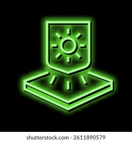 warm fabrics properties neon light sign vector. warm fabrics properties illustration