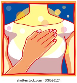 Warm feeling.
(These illustrations are the gesture that was the theme of "hand". And, in a frame fringed to the square shape, it will represent the various behaviors and emotions.)