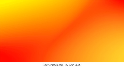 Cálido fondo de gradiente ardiente en transición de amarillo brillante a naranja vibrante y rojo. Ideal para Anuncios de verano y diseños de temática caliente