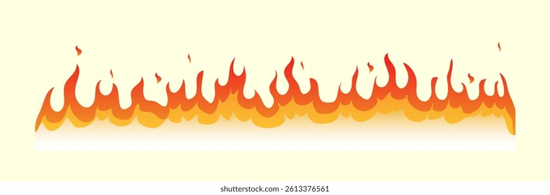 Warm fire flame in cute animation icon vector design for kids cartoon illustration education happy orange character graphic red energy fun safety yellow flames emotion mascot joy adorable amusing 