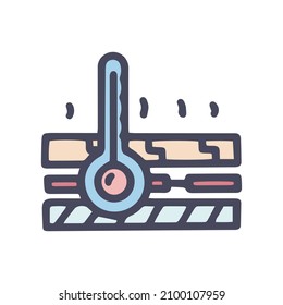 warm floor color vector doodle simple icon