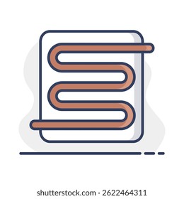 Ícone de piso quente, piso quente elétrico. Construção, reparação e construção. Símbolo de gráfico para o design, o logotipo, o aplicativo, a interface do usuário do seu site