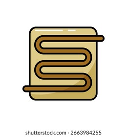 Icono de piso caliente, piso caliente eléctrico. Construcción, reparación y edificación. Símbolo del gráfico para su diseño del Sitio web, logotipo, App, UI