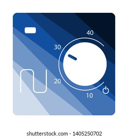 Icono de la unidad de pared del piso cálido. Diseño de la escalera de color plana. Ilustración vectorial.