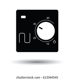 Warm floor wall unit icon. White background with shadow design. Vector illustration.