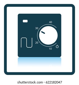 Warm floor wall unit icon. Shadow reflection design. Vector illustration.