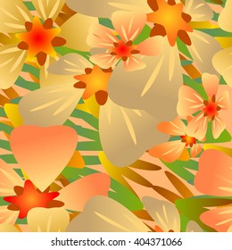 warm floral seamless background