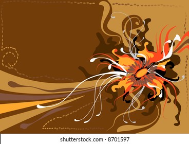 Warm flower background (image can be used for printing or web)