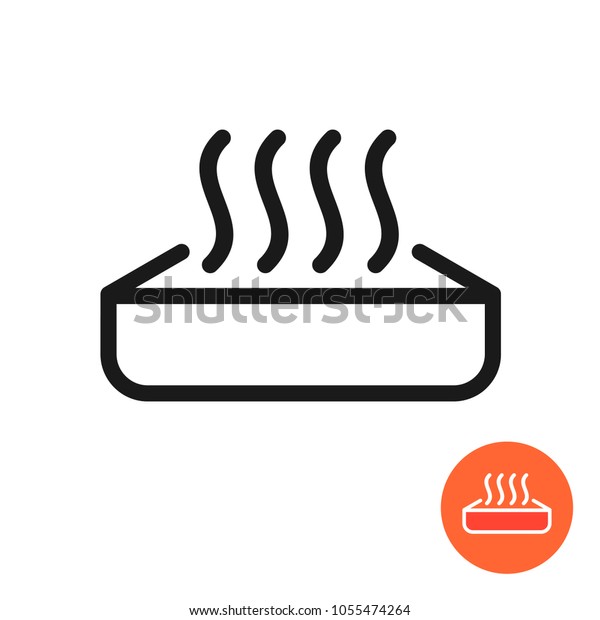 Warm Food Icon Heating Symbol Meal Stock Vector Royalty Free