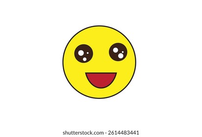  A warm, friendly face with a gentle smile and blushing cheeks, often used to express happiness, positivity, or affection.