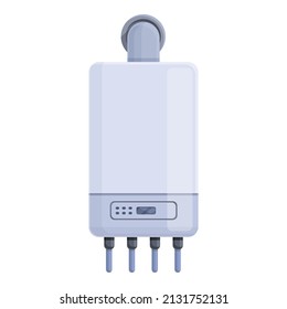 Warm gas boiler icon cartoon vector. Water house. System hot