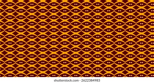 Warm Geometric Retro Pattern in Burnt Orange and Maroon