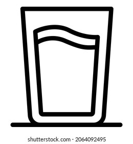 Warm glass mug icon. Outline warm glass mug vector icon for web design isolated on white background