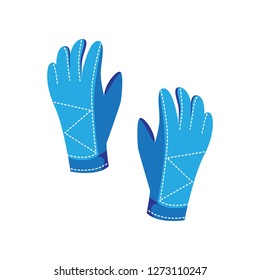 Warm gloves are a winter accessory for extreme ski sports.