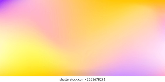 Warm, glowing gradient with radiant yellow, orange, soft pink, and hints of violet. Smoothly blended for cheerful, energetic backgrounds ideal for branding, posters, or digital media. Modern gradient.