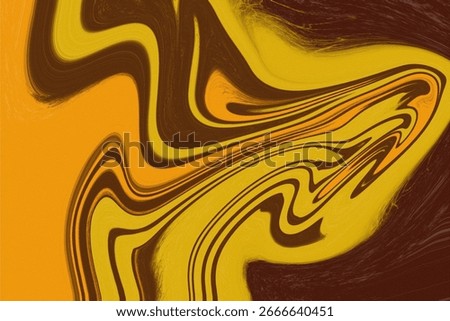 Warm gold and brown tones blend like a stream of fresh coffee.