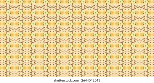 Tons dourados e verdes quentes formam um design simétrico, ornamental, dando uma vibração natural e artística. Adequado para arte, decoração ou projetos com temas orgânicos.