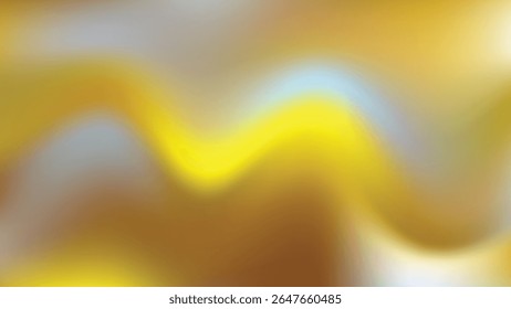 Ondas douradas quentes com acentos azuis sutis - um fundo de gradiente abstrato sereno e radiante