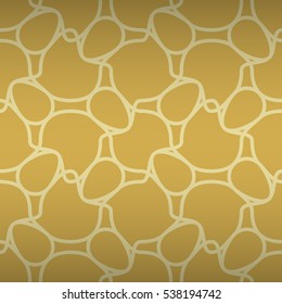 Warm golden yellow ornamental seamless pattern in carpet style. Vector background. Actual motif. Vivid, contrast design for carpet, game, textile or other purpose.
