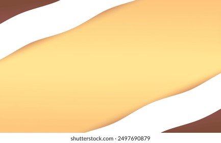 Warm Gradient Background, paper color. horizontal wavy border lines, banner template. Abstract Orange and Brown Gradient. Smooth Gradient Texture Design. Modern brown Gradient Art. Elegant Warm Color
