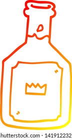 warm gradient line drawing of a cartoon alcoholic drink
