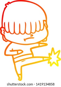 warm gradient line drawing