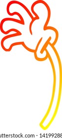 warm gradient line drawing of a cartoon hand gestures