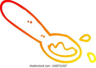 dibujo de línea de gradiente cálido de un nivel de caricatura de comida