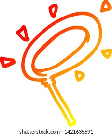 warm gradient line drawing of a cartoon angel halo