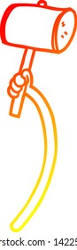 warm gradient line drawing of a cartoon retro hand gestures