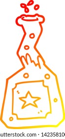 warm gradient line drawing of a cartoon experiment potions