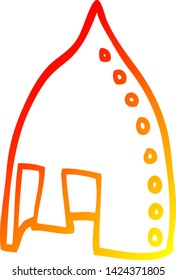 warm gradient line drawing of a cartoon viking helmet