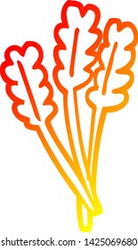 warm gradient line drawing of a cartoon dried wheat