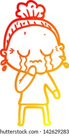 dibujo de una vieja caricatura llorando