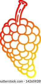 warm gradient line drawing of a cartoon bunch of grapes