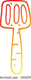 warm gradient line drawing of a cartoon food spatula