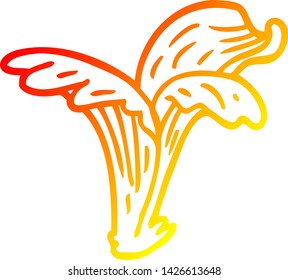 warm gradient line drawing of a cartoon water splash