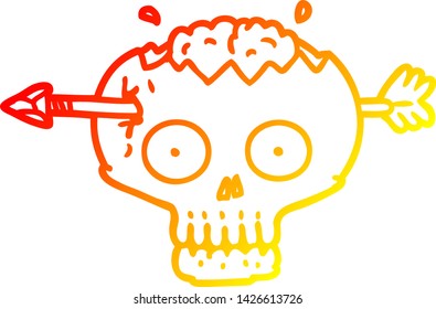 warm gradient line drawing