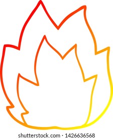 warm gradient line drawing of a cartoon explosion flame
