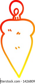 warm gradient line drawing of a cartoon tree decoration