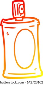 el dibujo de líneas de degradado cálido de un aerosol de dibujos animados puede