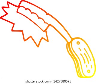 warm gradient line drawing of a cartoon sharp razor