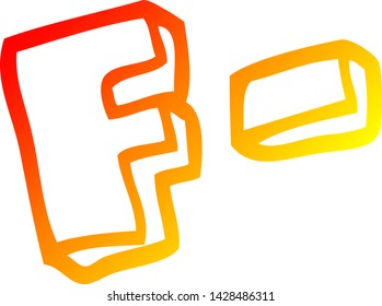 warm gradient line drawing of a cartoon letter grades