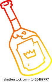 warm gradient line drawing of a cartoon alcoholic drink