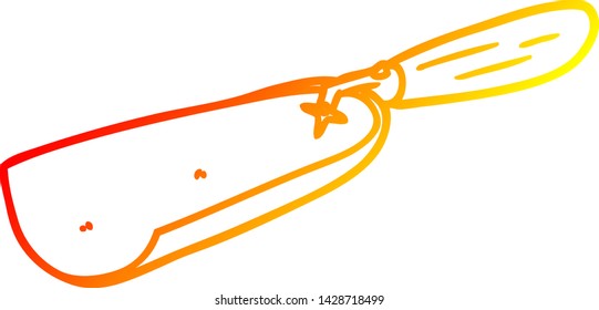 warm gradient line drawing of a cartoon coal shovel