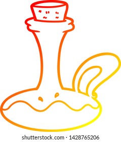 warm gradient line drawing of a cartoon oil