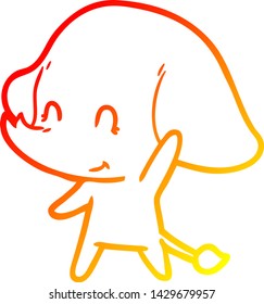 warm gradient line drawing of a cartoon illustration